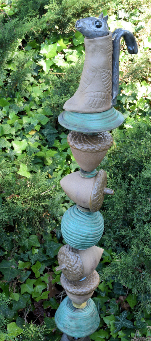 Garden Totem: Squirrel 95 by B.G. Dodson