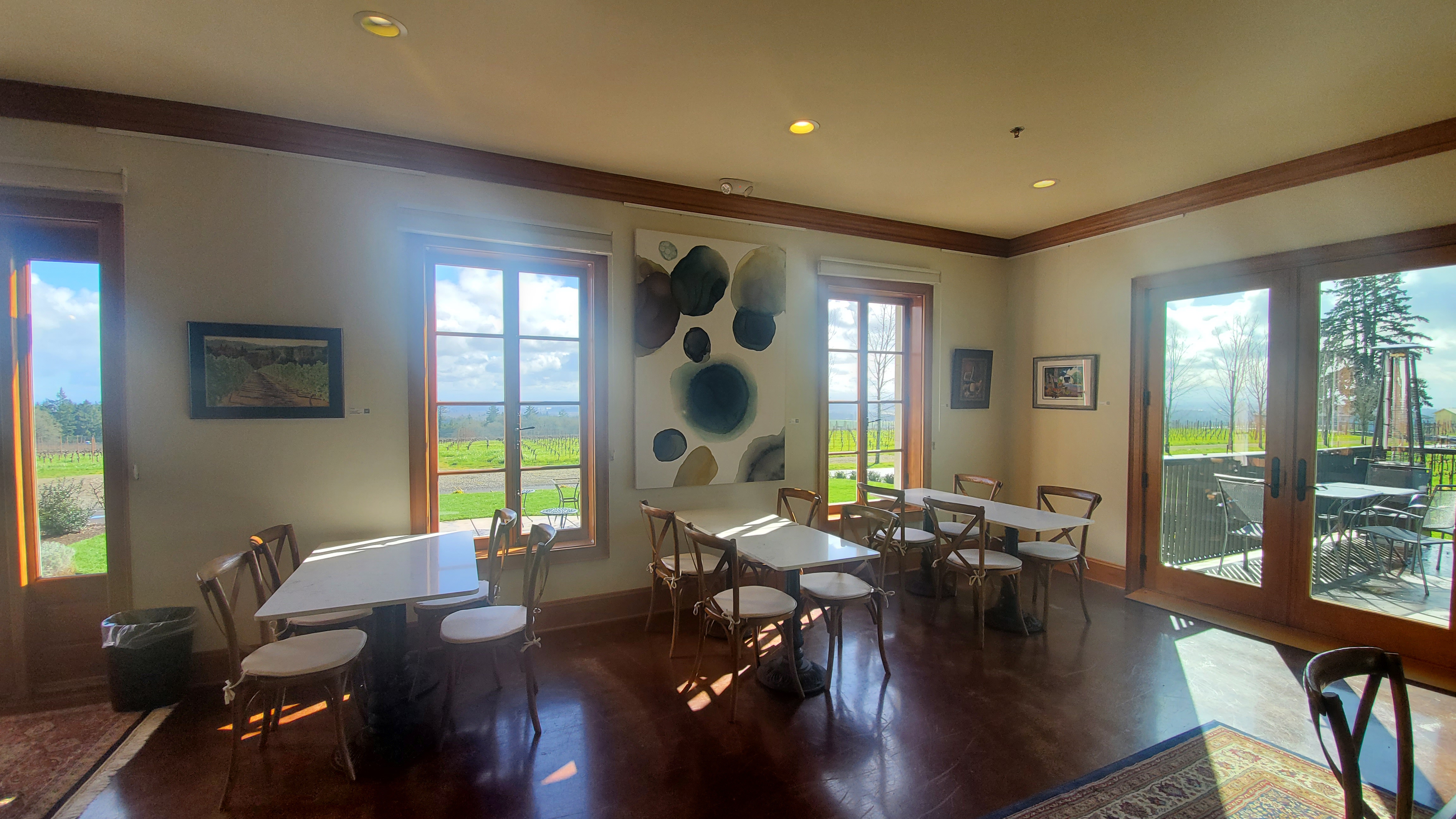 Art in Bjornson Vineyard Tasting Room