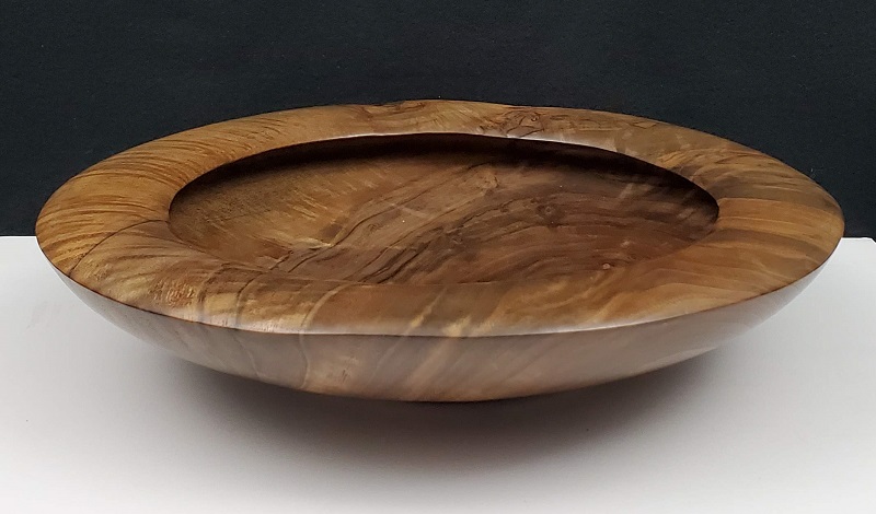 Black Walnut Decorative Bowl with Rim by Michael Pedemonte