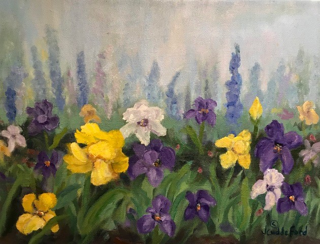 Favorite Irises by Jeanne Cuddeford