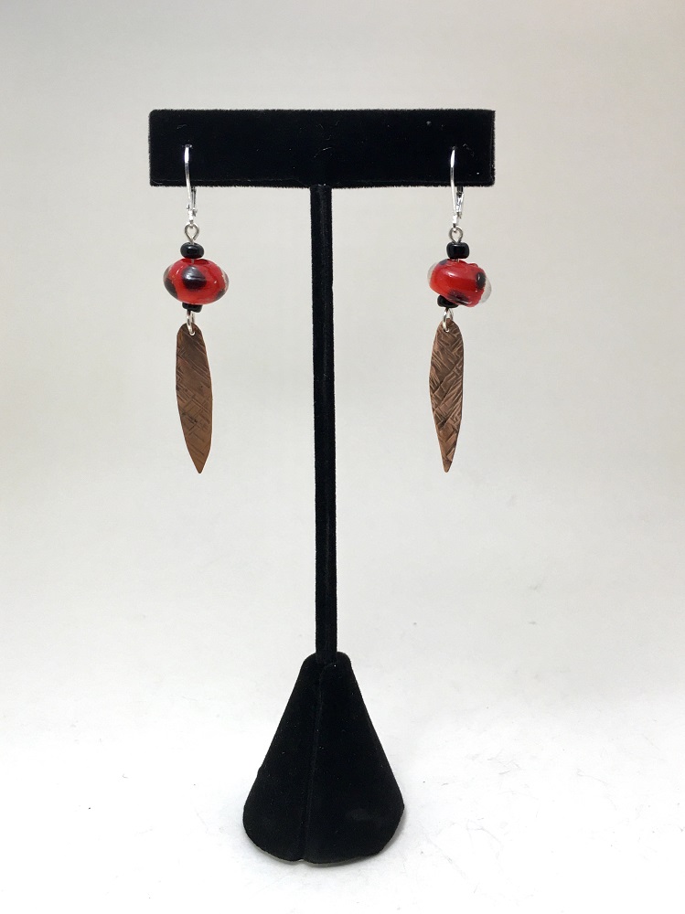 Earrings - Lady Bird GLass Beads by Susan Grace Branch