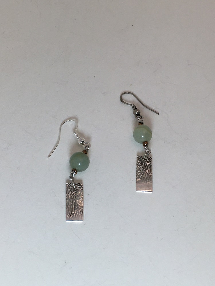 Earrings - Jade & SIlver by Susan Grace Branch